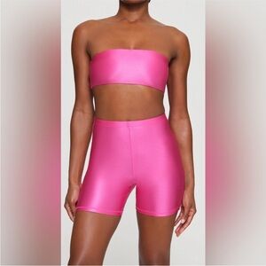 NWT SKIMS Shine Spandex Jersey Bike Short Hot Pink Size 4X